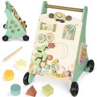 AIYAPLAY Wooden Baby Walker with Speed Control, Montessori-Inspired Centre in Green