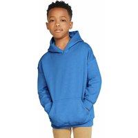 Gildan Heavy Blend Hooded Sweatshirt Top Hoodie in Blue | Size: 7-8 Years