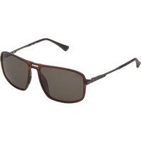 FILA Men's SF9329-587F7P Square/Rectangle Sunglasses in Brown