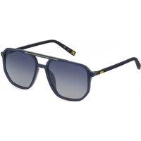 FILA Men's SFI31257BL1P Geometric/Octagonal Sunglasses in Blue