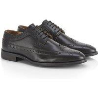 CATESBY ENGLAND Men's George Comfort Flex Leather Brogue Shoes in Black | Size: 9
