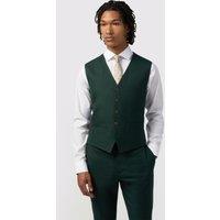 Antique Rogue Men's Slim Fit Deep Green Waistcoat | Size: 38R