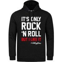 Amplified Men's Its Only Rock N Roll The Rolling Stones Hoodie in Black | Size: Small