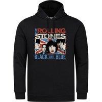 Amplified Men's Union Jack The Rolling Stones Relaxed Fit Hoodie in Black | Size: 3XL