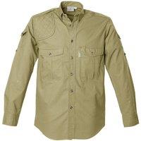 TAG Safari Men's Shooter Shirt for Men - L/Sleeve in Khaki | Size: XL/2XL