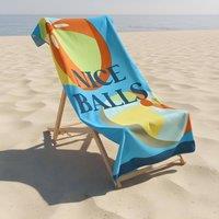 OHS Nice Balls Beach Towel Bath Travel Quick Dry Microfibre Absorbent
