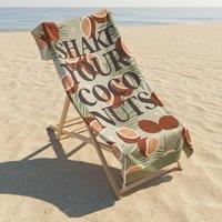 OHS Shake Your Coconut Beach Towel Bath Quick Dry Microfibre Absorbent