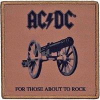 AC/DC Patch For Those About To Rock We Salute You Band Logo new Official Brown