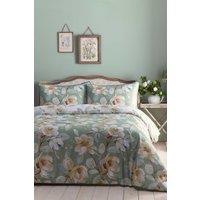 Appletree 'Eleanor' 200 Thread Count Pure Cotton Duvet Cover Set in Green | Size: Single