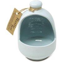 Verano Spanish Ceramics Rustic Pastel Fully Dipped Terracotta Kitchen Dining Salt Pig (D) 11cm in Duck Egg Blue