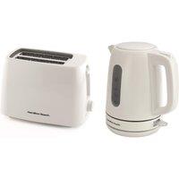 Hamilton Beach Compact 1L Kettle & Essential 2 Slice Toaster Set - White