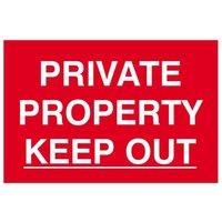 Scan Private Property Keep Out - Pvc Sign 300 X 200mm