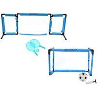 PrecisionPLAY 2 In 1 Football Goal Set in Blue