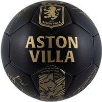 Aston Villa FC Phantom Printed Signature Football in Black