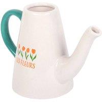 Something Different Les Fleurs Tulip Ceramic Watering Can in White
