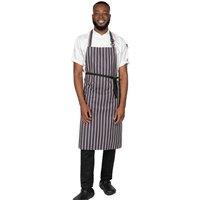 Dennys Stripe Apron in Grey
