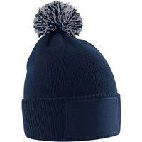 Beechfield Snowstar Patch Beanie in Navy