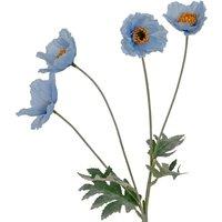 Hill Interiors Poppy Artificial Flower Spray in Blue