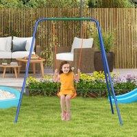 OUTSUNNY 2 In 1 Nursery Swing for Toddlers, Kids with Seats, Safety Belt, Orange