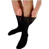 Dr.Socks Men's Wool Oedema Slipper Socks for Swollen Feet & Circulation Support in Black | Size: 9-11