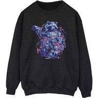 Guardians Of The Galaxy Volume 3 Men's Group Shot Sweatshirt in Black | Size: Small