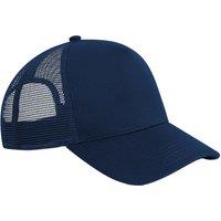 Beechfield Men's Microknit Snapback Trucker Cap in Navy