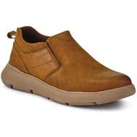 Pavers Men's Casual Leather Slip-On Shoes in Tan | Size: 11