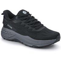 Pavers Men's Easy Step In Wide Fit Memory Foam Trainers in Black | Size: 11