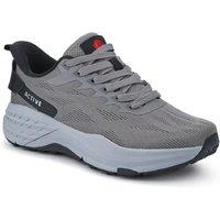 Pavers Men's Easy Step In Wide Fit Memory Foam Trainers in Grey | Size: 11