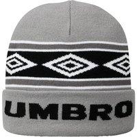 Umbro Men's Diamond Knitted Beanie in Dark Grey