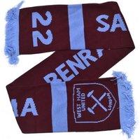 West Ham United FC Men's Benrahma Said 22 Player Scarf in Dark Red