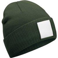 Beechfield Men's Appliqu Patch Beanie in Olive