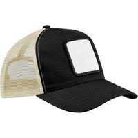 Beechfield Men's Patch 5 Panel Trucker Cap in Black