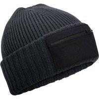 Beechfield Men's Zip Patch Beanie in Grey