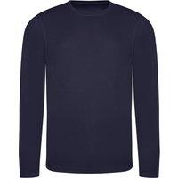 AWDis Men's Long-Sleeved T-Shirt in Navy | Size: 3XL