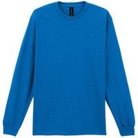 Gildan Men's Plain Crew Neck Ultra Cotton Long Sleeve T-Shirt in Blue | Size: 5XL