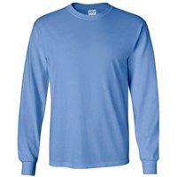 Gildan Men's Plain Crew Neck Ultra Cotton Long Sleeve T-Shirt in Duck Egg Blue | Size: 3XL