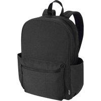 Floso Men's Zaino Plain Canvas 16L Backpack in Black