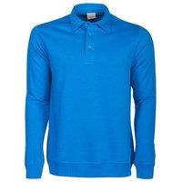 Printer Men's Homerun Long-Sleeved Polo Shirt in Blue | Size: Medium