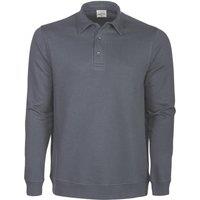 Printer Men's Homerun Long-Sleeved Polo Shirt in Dark Grey | Size: 3XL