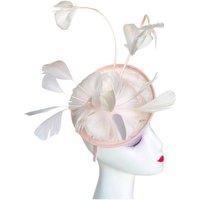 Vellin Women's Delicate Feather Stem Sinamay Fascinator in Pale Pink