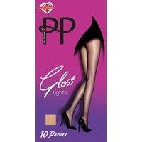 Pretty Polly Women's Everyday Plus 10 Denier Gloss Tights - Nude | Size: S/M