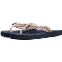 Weird Fish Women's Adila Braided Flip Flops in Navy | Size: 5