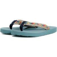 Weird Fish Women's Adila Braided Flip Flops in Duck Egg Blue | Size: 7
