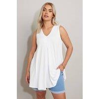 Yours Women's Swing Vest Top in White | Size: 16