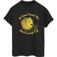 Wish Women's If You Need Me Just Look Up Cotton Boyfriend T-Shirt in Black | Size: XL
