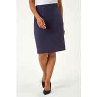 Roman Women's Petite Stretch Pencil Skirt in Navy | Size: 18
