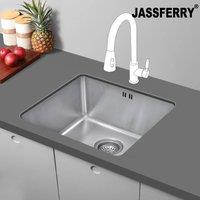 JASSFERRY Undermount Kitchen Sink 490 x 440 mm in Silver