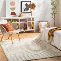 Livabliss Rodos Modern Soft Plush Pile Rug in Cream | Size: 200 cm x 275 cm