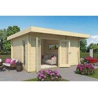 Lasita Maja Ltd Chameleon 44-Log Cabin, Garden Room, Home Office - L510xW410xH233.7 cm in Light Brown